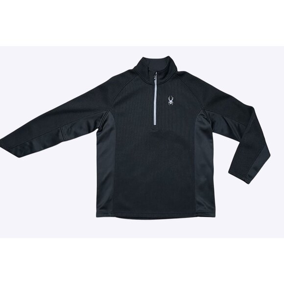 Spyder Mens Black 1/4-Zip Outbound Stryke Sweater Jacket Pullover Size XL - Picture 1 of 9
